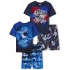 imageThe Childrens Place Boys Short Sleeve 2 Piece Pajama SetDino Shark 2pack