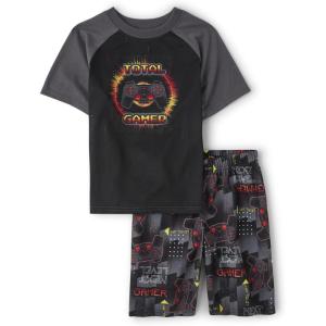imageThe Childrens Place Boys Short Sleeve 2 Piece Pajama SetTotal Gamer