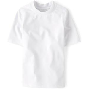 imageThe Childrens Place Boys Short Sleeve RashguardWhite