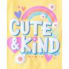 imageThe Childrens Place Baby and Toddler Girls Assorted Everyday Short Sleeve Graphic TShirts MultipackCute KidHappyGirl Words 3pack