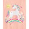 imageThe Childrens Place Baby and Toddler Girls Assorted Everyday Short Sleeve Graphic TShirts MultipackGirl CarUnicornDance 3pack