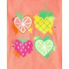 imageThe Childrens Place Girls Assorted Everyday Short Sleeve Graphic TShirts MultipackDrinkHeart FruitsButterfly 3pack