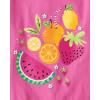 imageThe Childrens Place Girls Assorted Everyday Short Sleeve Graphic TShirts MultipackFruity Foods 5pack
