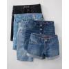 imageThe Childrens Place Girls Denim Skimmer ShortsPeony Wash