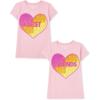 imageThe Childrens Place Girls Assorted Everyday Short Sleeve Graphic TShirts MultipackBest Friends 2pack