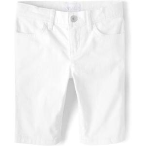 imageThe Childrens Place Girls Denim Skimmer ShortsWhite