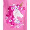 imageThe Childrens Place Baby and Toddler Girls Animal Short Sleeve Graphic TShirts MultipackBunnyUnicornGiraffe 3pack