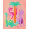 imageThe Childrens Place Baby and Toddler Girls Animal Short Sleeve Graphic TShirts MultipackDinosDinos TreehouseDino Canoe 3pack