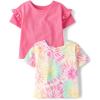 imageThe Childrens Place Baby Girls Everyday Casual Short Sleeve Knit ShirtsCosmos 2pack
