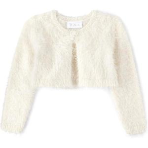 imageThe Childrens Place Baby Girls and Toddler Long Sleeve Shrug CardiganCream