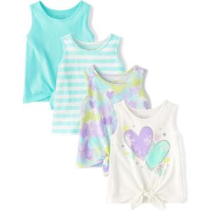 imageThe Childrens Place Baby Girls and Toddler Tie Front Tank TopsPurple Ribbon 4pack