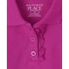 imageThe Childrens Place Baby Girls and Toddler Long Sleeve Ruffle Pique PoloAurora Pink Single