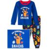 imageThe Childrens Place Baby Boys and Toddler Long Sleeve Top and Pants Snug Fit 100 Cotton 2 Piece Pajama SetDid Someone Say Snacks