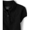 imageThe Childrens Place Girls Short Sleeve Ruffle Pique Polo MultipackBlack 3pack