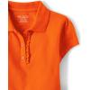 imageThe Childrens Place Girls Short Sleeve Ruffle Pique Polo MultipackFlame 3pack