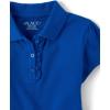 imageThe Childrens Place Girls Short Sleeve Ruffle Pique Polo MultipackRenew Blue 3pack