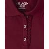imageThe Childrens Place Girls Short Sleeve Ruffle Pique Polo MultipackRubine 2pack