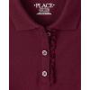 imageThe Childrens Place Girls Short Sleeve Ruffle Pique Polo MultipackRubine 4pack
