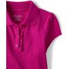 imageThe Childrens Place Girls Short Sleeve Ruffle Pique Polo MultipackSeafrostAurora PinkPurple 3pack