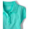 imageThe Childrens Place Girls Short Sleeve Ruffle Pique Polo MultipackSeafrostAurora PinkPurple 3pack