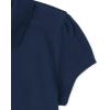 imageThe Childrens Place Girls Short Sleeve Ruffle Pique Polo MultipackTidalClassic RedWhite 6pack