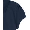 imageThe Childrens Place Girls Short Sleeve Ruffle Pique Polo MultipackTidalWhite 4pack