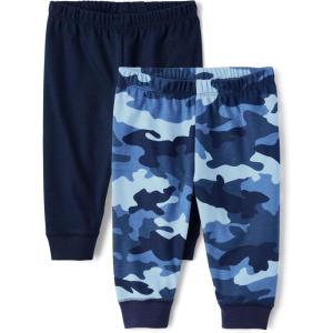 imageThe Childrens Place Baby Boys Cotton PantsBlackCamo 2pack