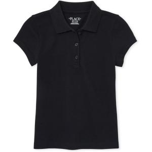 imageThe Childrens Place Girls Uniform Pique PoloBlack