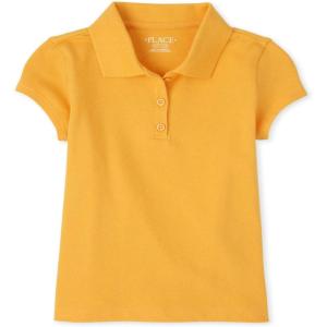 imageThe Childrens Place Girls Uniform Pique PoloYellow Pencil