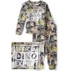 imageThe Childrens Place Baby Boys Dino Heads Long Sleeve Top and Pants Snug Fit 100 Cotton 2 Piece Pajama SetDino Heads