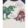 imageThe Childrens Place Baby Boys Dino Heads Long Sleeve Top and Pants Snug Fit 100 Cotton 2 Piece Pajama SetDino Sketches