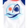 imageThe Childrens Place Boys and Toddler Long Sleeve Rashguard and Swim Trunk 2 Piece SetNavy Narrows