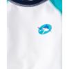 imageThe Childrens Place Boys and Toddler Long Sleeve Rashguard and Swim Trunk 2 Piece SetSea Sharks