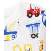 imageThe Childrens Place babyboys And Newborn Short Sleeve RomperConstruction Trucks 2pack