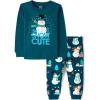 imageThe Childrens Place Baby Boys Dino Heads Long Sleeve Top and Pants Snug Fit 100 Cotton 2 Piece Pajama SetSnow Cute