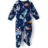 imageThe Childrens Place Baby Boys and Toddler Fleece Long Sleeve Zip Front One Piece Footed PajamasSleep ampamp PlayDownpour Dinosaurs