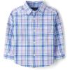 imageThe Childrens Place Baby Boys and Toddler Poplin Long Sleeve Button Down ShirtPetal Purple Plaid
