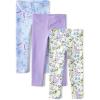 imageThe Childrens Place Baby Girls and Toddler Assorted Everyday Pull on LeggingsButterfliesPurpleFloral 3pack