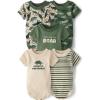 imageThe Childrens PlaceUnisex Babyand Newborn Everyday Short Sleeve BodysuitsGreenwich Dino 5Pack0 Months3 Months