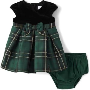 imageThe Childrens Place babygirls And Newborn Holiday DressGreen Plaid