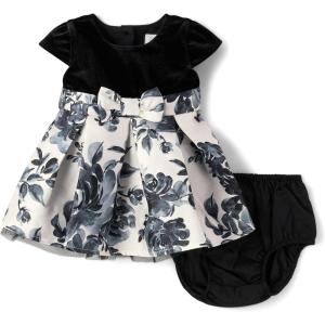 imageThe Childrens Place babygirls And Newborn Short Sleeve Dressy DressesBlack White Floral