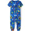 imageThe Childrens Place Baby Boys Short Sleeve 100 Cotton ZipFront One Piece Footless PajamasConstruction Vehicles