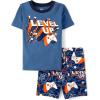 imageThe Childrens Place Boys 100 Cotton Sleeve Top and Shorts 2 Piece Pajama SetLevel Up Gamer