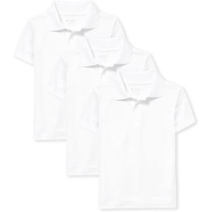 imageThe Childrens Place Boys Multipack Short Sleeve Performance PolosWhite 3pack