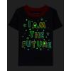 imageThe Childrens Place Baby Boys Snug Fit 100 Cotton Short Sleeve Top and Pants 2 Piece Pajama SetI Am the Future
