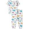 imageThe Childrens Place Baby Boys Snug Fit 100 Cotton Short Sleeve Top and Pants 2 Piece Pajama SetSea Friends