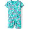 imageThe Childrens Place Baby Girls and Newborn 100 Cotton Short Sleeve Zip Front One Piece Footless PajamasFlamingos