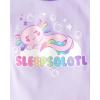imageThe Childrens Place Girls 100 Cotton Sleeve Top and Shorts 2 Piece Pajama SetSleepsolotl