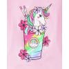 imageThe Childrens Place Girls 100 Cotton Sleeve Top and Shorts 2 Piece Pajama SetUnicorn Shake