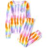 imageThe Childrens Place Baby Girls KidsPJ Long Sleeve Top and Pants Snug Fit 100 Cotton 2 Piece Pajama SetTide Dye